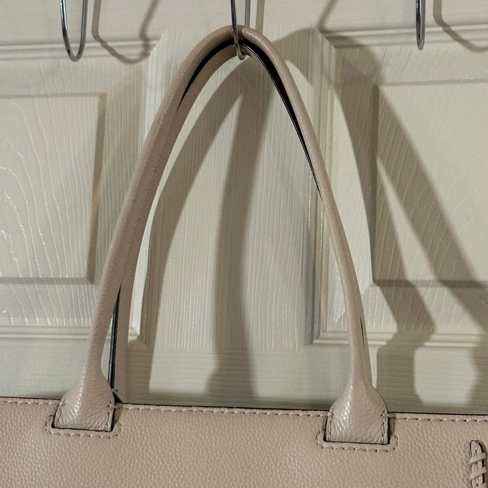 Kate Spade New‎ York Pink Pebbled Leather Whipstitch Tote  Shoulder Bag Gold HW